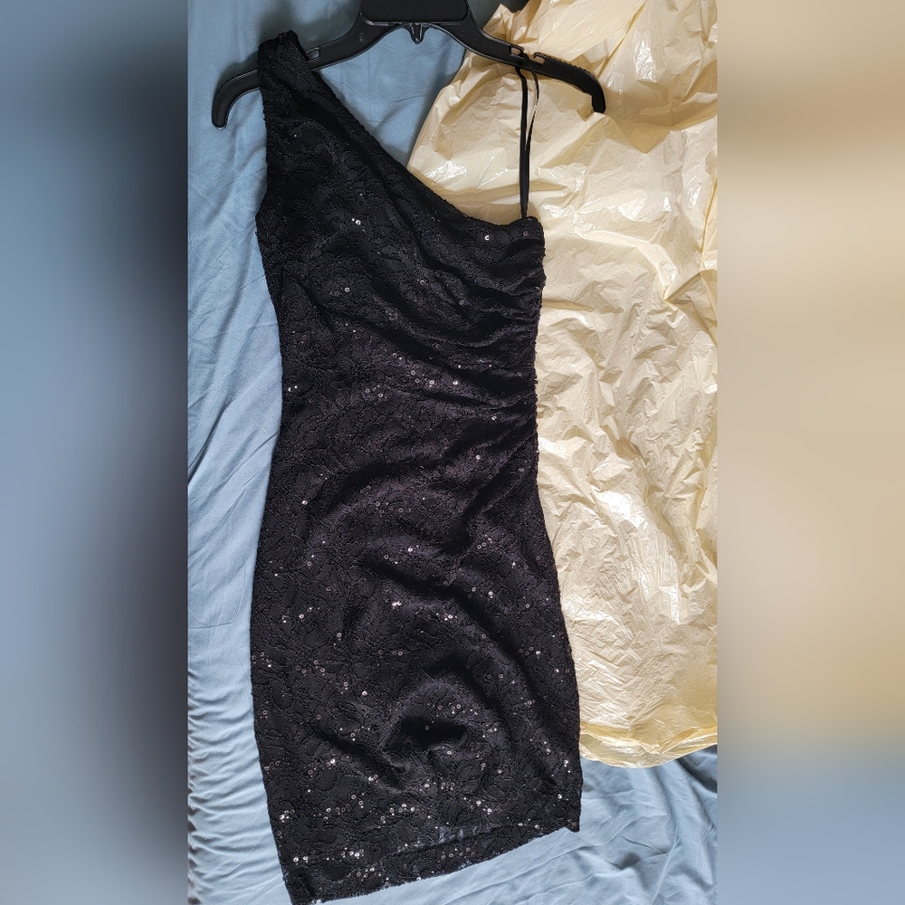 Brand New Ralph Lauren little black dress size 4 sequined Homecoming Dance Party